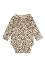 Feetje Romper rib AOP - Lucky Bloombird Offwhite