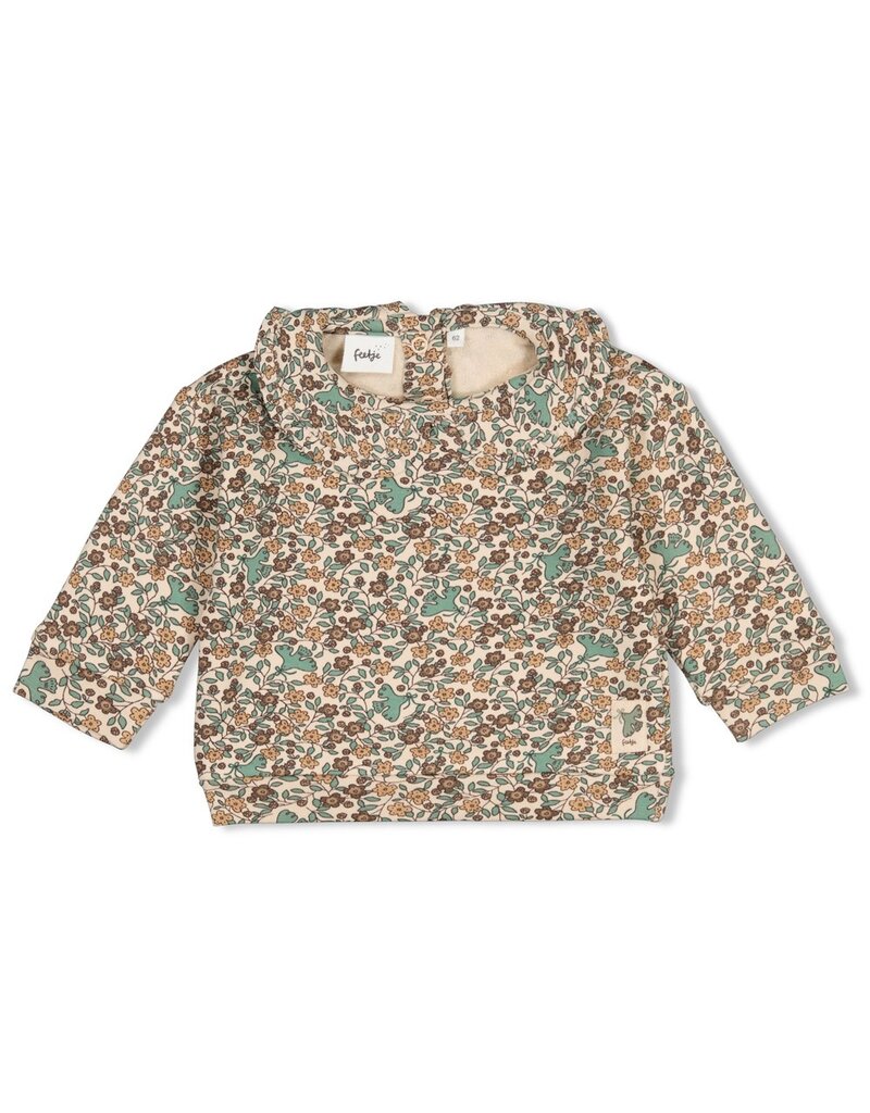 Feetje Sweater AOP relaxed fit - Lucky Bloombird Offwhite