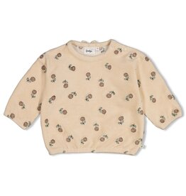 Feetje Sweater velours rib met borduursels - Lucky Bloombird