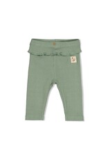 Feetje Legging pointelle rib - Lucky Bloombird Jade Groen