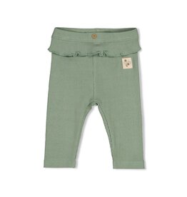Feetje Legging pointelle rib - Lucky Bloombird Jade Groen