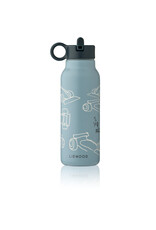 Liewood Falk Water Bottle 350 ml Race Cars / Beach Blue