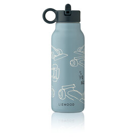 Liewood Falk Water Bottle 350 ml Race Cars / Beach Blue