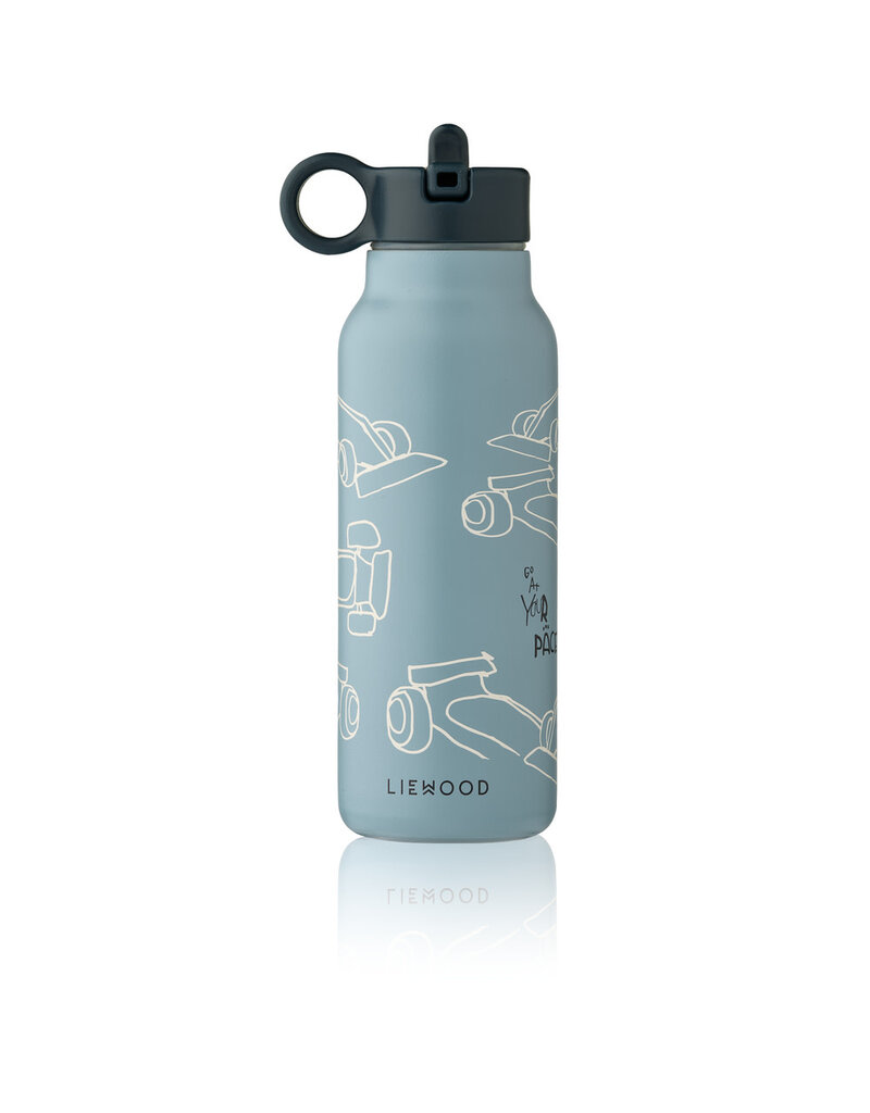 Liewood Falk Water Bottle 350 ml Race Cars / Beach Blue