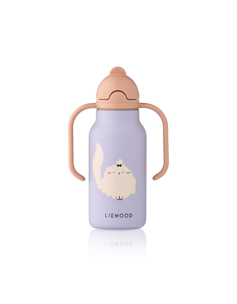 Liewood Kimmie Water Bottle 250 ml Cat / Warm Lilac