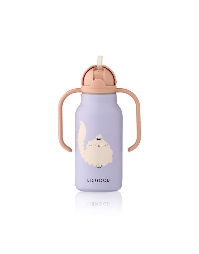 Liewood Kimmie Water Bottle 250 ml Cat / Warm Lilac
