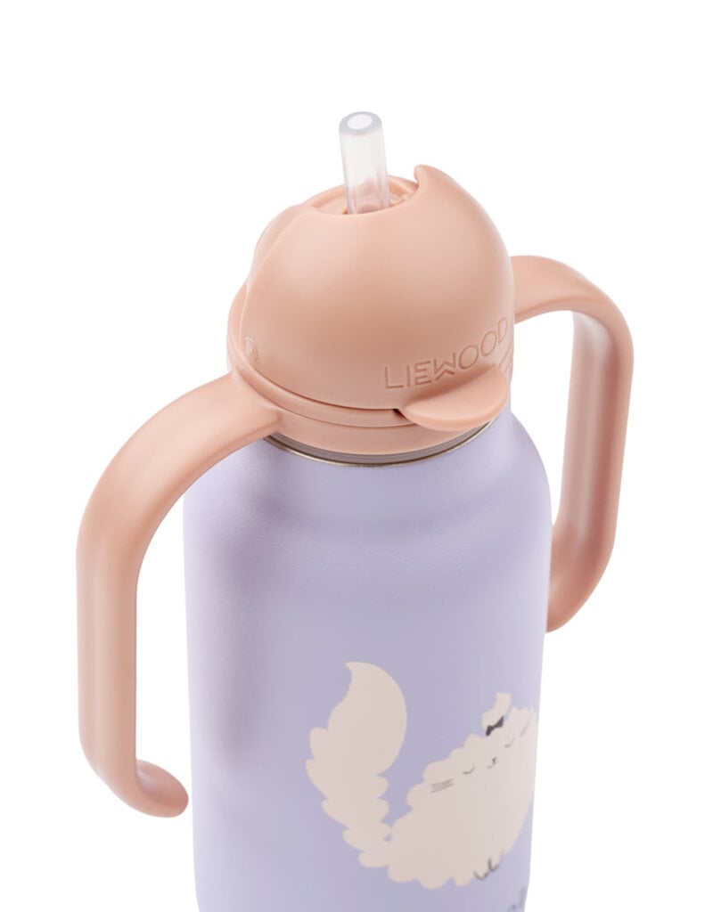 Liewood Kimmie Water Bottle 250 ml Cat / Warm Lilac