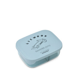 Liewood Arthur Tritan Lunchbox Race Cars / Beach Blue