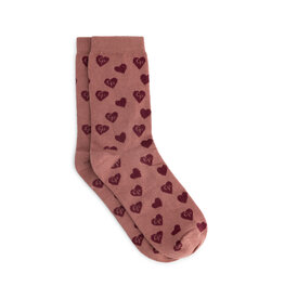 Charlie Petite Seven Socks Pink with Bordeaux