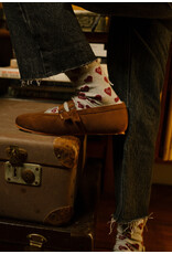 Charlie Petite Seven Socks Grey Melange with Bordeaux