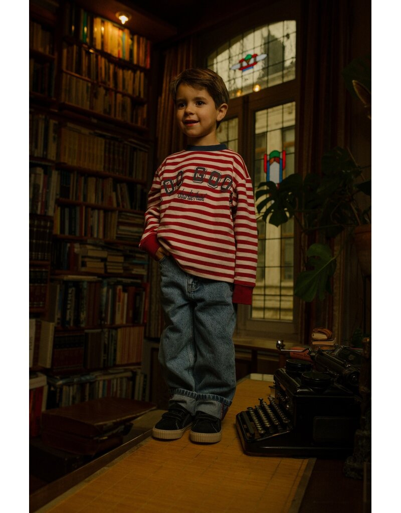 Charlie Petite Neil Longsleeve Stripes Brodeaux/Ecru