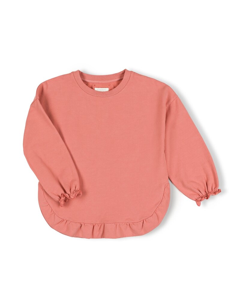 Nixnut Ruffled sweater sunset