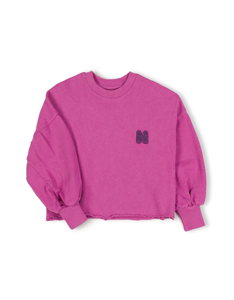 Nixnut Split sweater plum