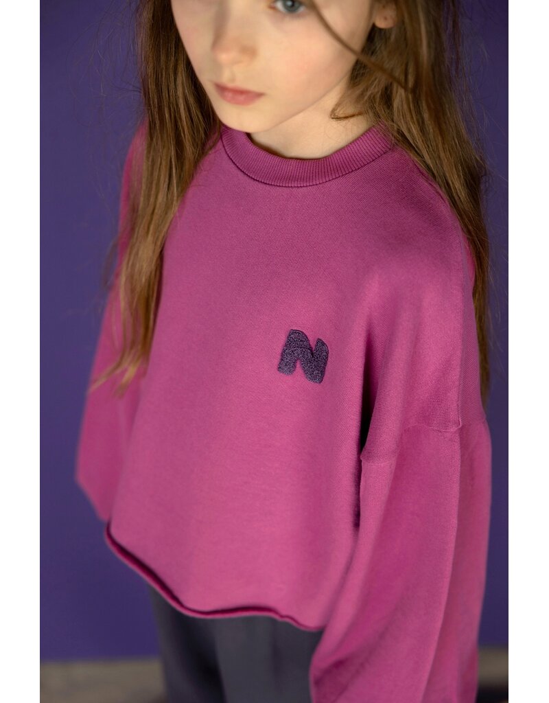 Nixnut Split sweater plum