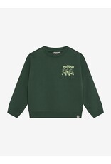 Daily Seven Oversized Sweater Backprint Jungle Green