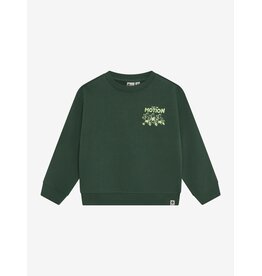 Daily Seven Oversized Sweater Backprint Jungle Green