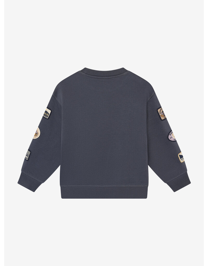 Daily Seven Oversized Sweater Badges Odyssey Gray