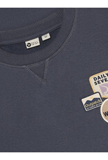 Daily Seven Oversized Sweater Badges Odyssey Gray