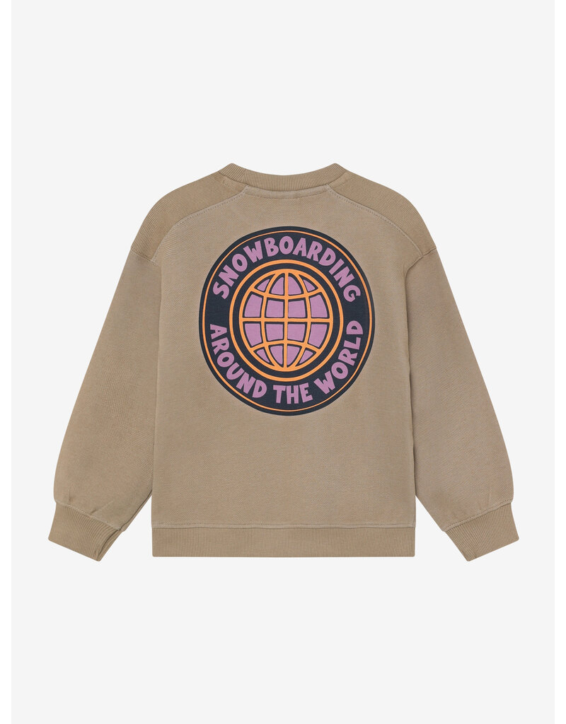 Daily Seven Oversized Sweater Backprint Plaza Taupe