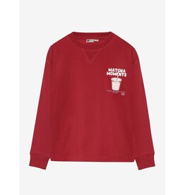 Daily Seven T-shirt Longsleeve Chest print Rythmic Red 
