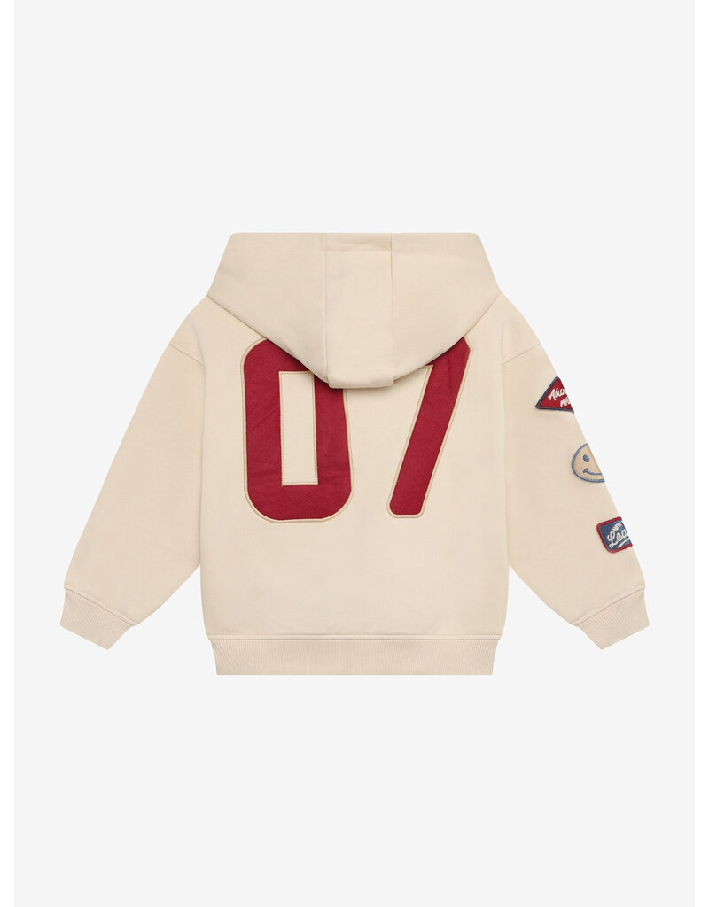 Daily Seven Oversized Hoodie Badges Sandshell