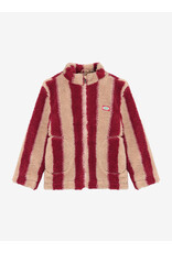 Daily Seven Teddy Jacket Striped Rythmic Red 