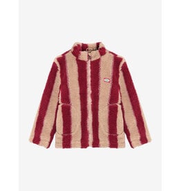 Daily Seven Teddy Jacket Striped Rythmic Red 