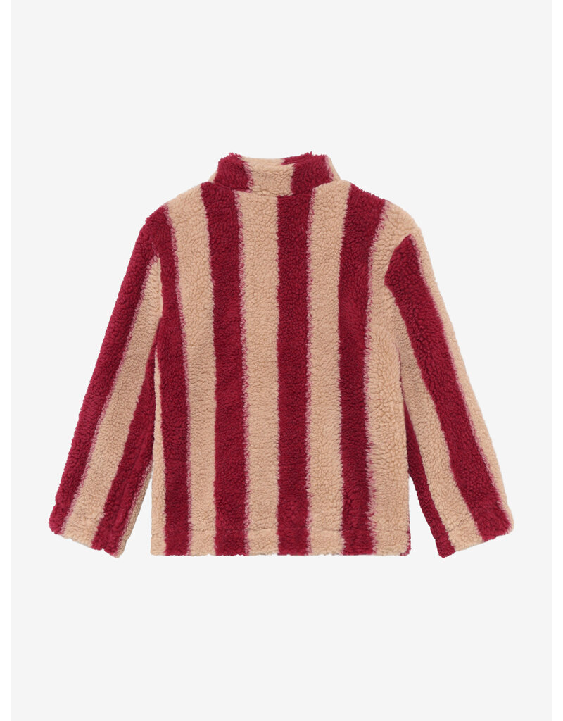 Daily Seven Teddy Jacket Striped Rythmic Red 