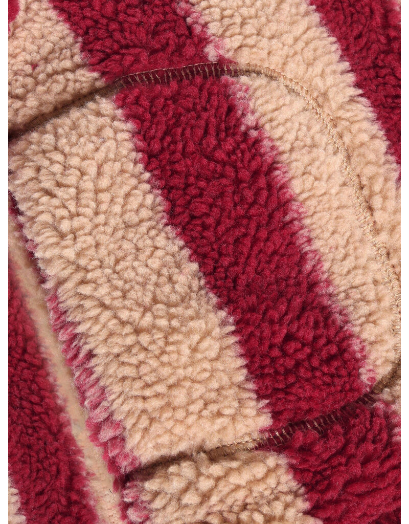 Daily Seven Teddy Jacket Striped Rythmic Red 