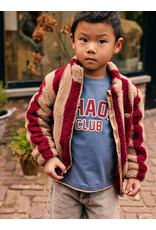Daily Seven Teddy Jacket Striped Rythmic Red 
