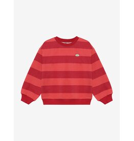 Daily Seven Oversized Sweater Big Stripe Rythmic Red