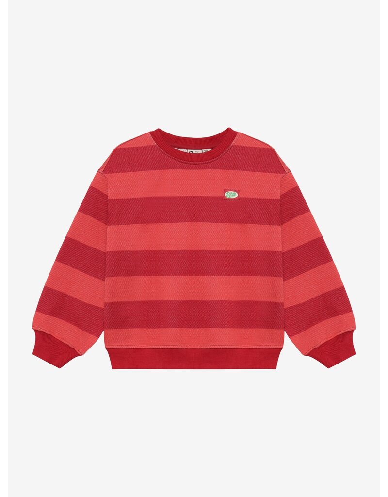 Daily Seven Oversized Sweater Big Stripe Rythmic Red