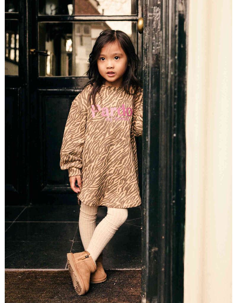 Daily Seven Sweat Dress Longsleeve Animal Ginger Root