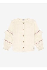 Daily Seven Shirt Longsleeve Ruffle Mother of Pearl