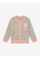 Daily Seven Knitwear Striped Cargdigan Lilas