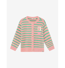 Daily Seven Knitwear Striped Cargdigan Lilas