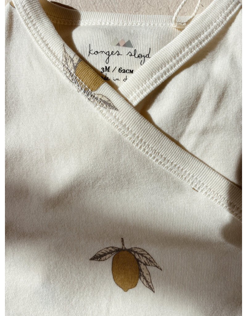 Konges Sløjd Newborn Onesie Lemon