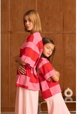 GG Luxe Iconic Dames Streep Shirt Roze Rood