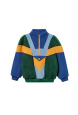 Goldie + Ace Half Zip Blue Colour Block Polar Fleece