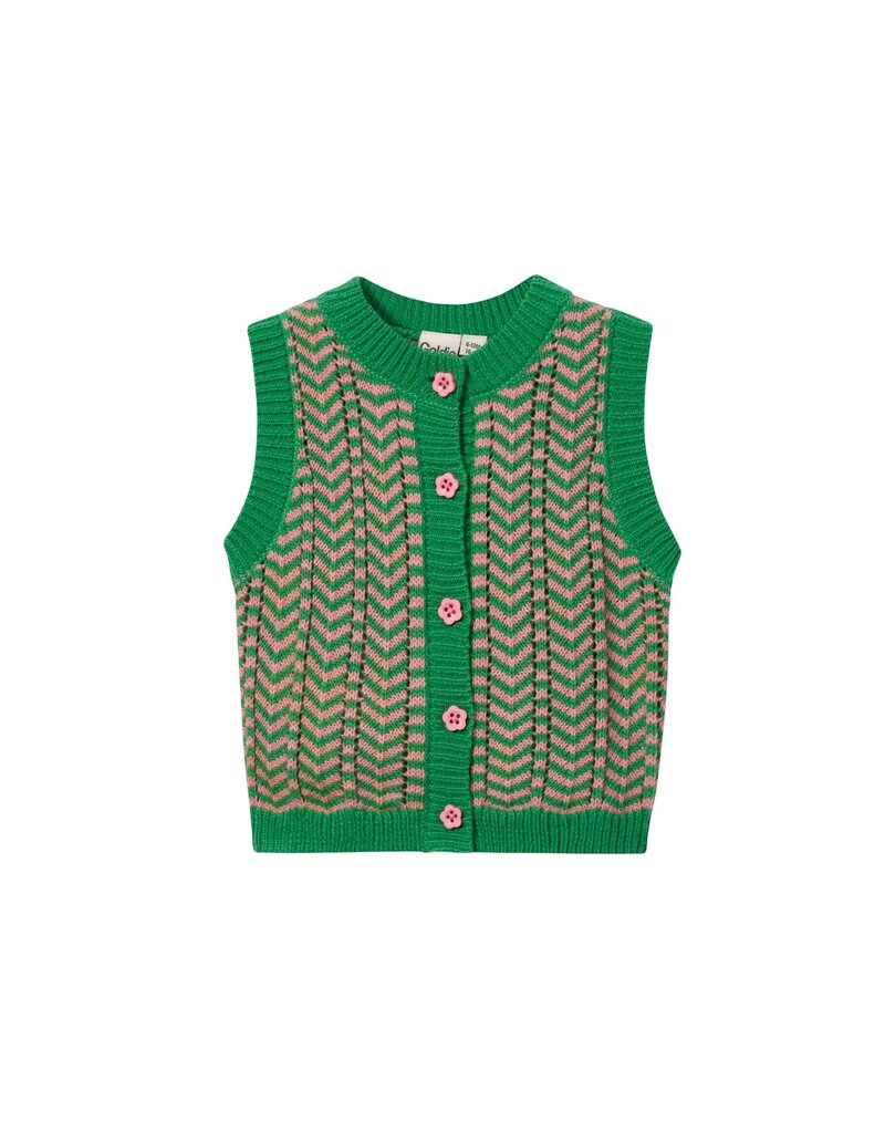 Goldie + Ace Sweet Heart Button Up Knit