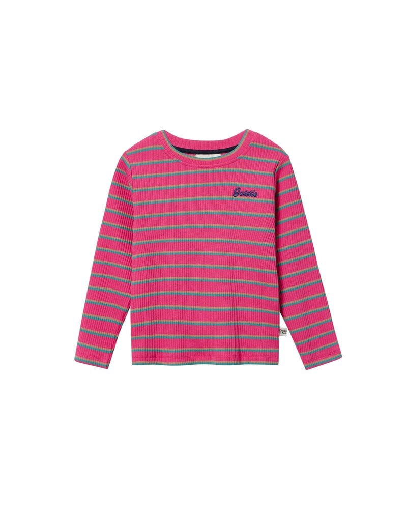 Goldie + Ace Pink Stripe Rib Top