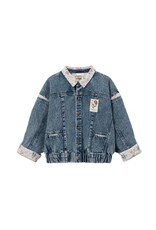 Goldie + Ace Mini Peony Print Batwing Denim Jacket
