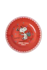 Rice Melamine Side Plate with Red Snoopy Print