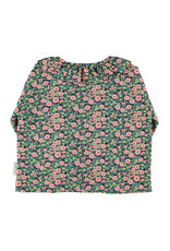 piupiuchick Blouse Round Collar Green Multicolor Flowers