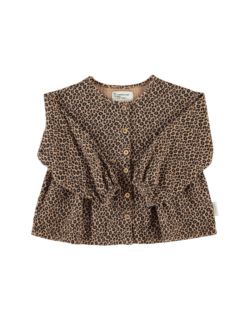piupiuchick Blouse Brown Animal Print