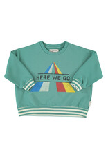 piupiuchick Sweatshirt Green "here we go" Print
