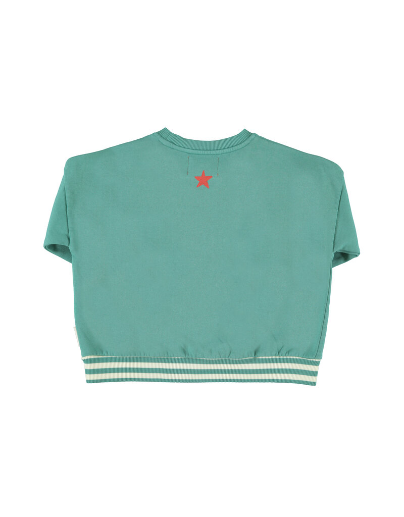 piupiuchick Sweatshirt Green "here we go" Print
