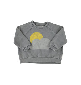 piupiuchick Sweatshirt Grey Sun & Cloud Print