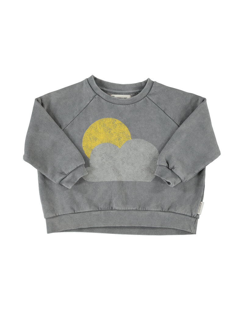 piupiuchick Sweatshirt Grey Sun & Cloud Print