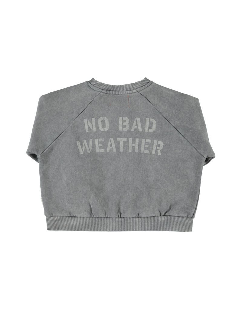 piupiuchick Sweatshirt Grey Sun & Cloud Print